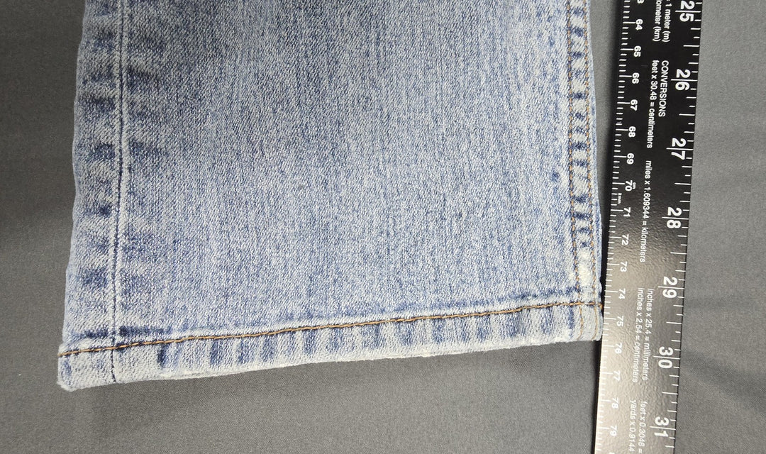 Levis 505 Jeans Mens 34x32 Blue Light Wash Regular Fit Straight Leg Modern