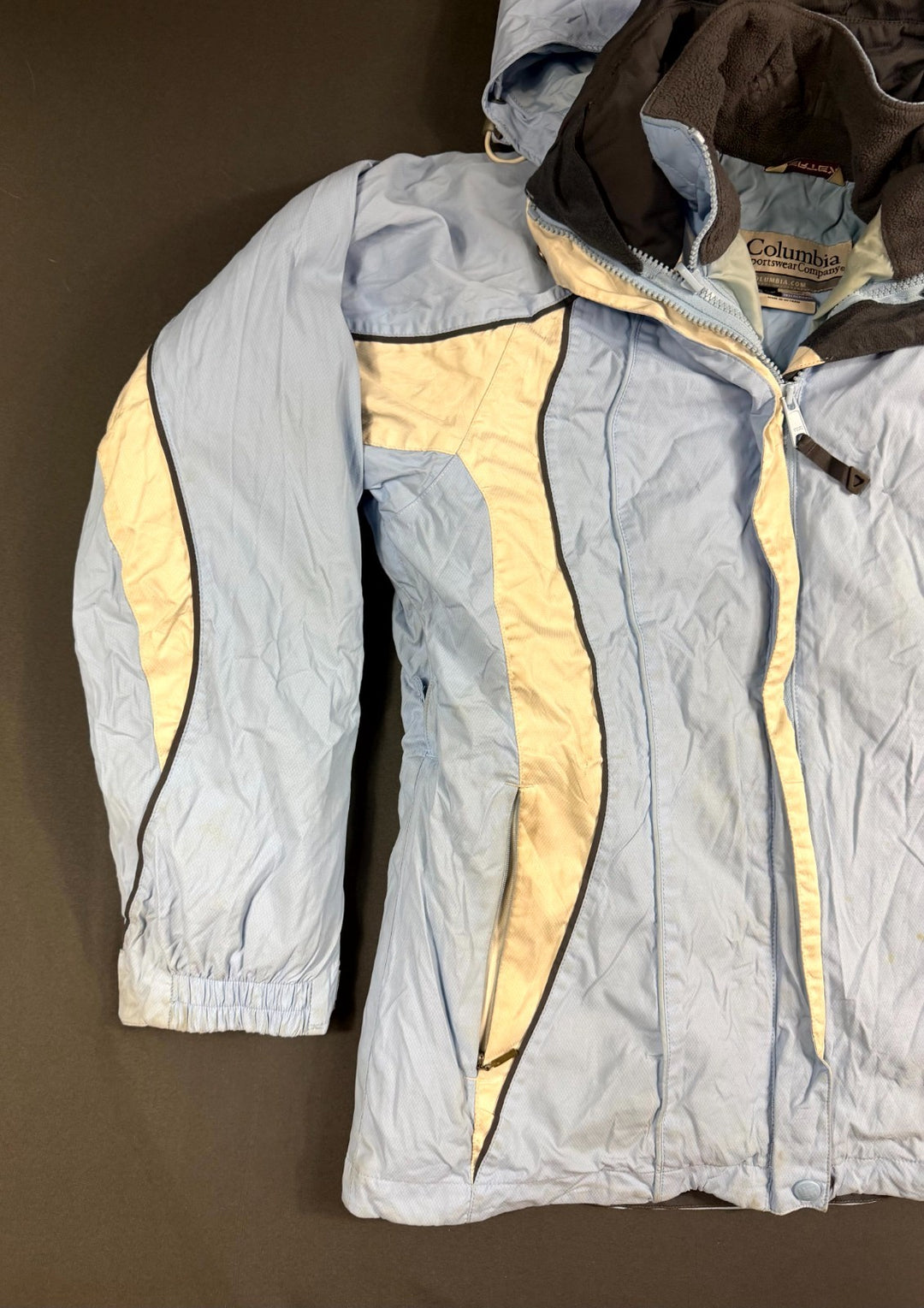 Columbia Vertex Jacket Womens Small Blue Long Sleeve Interchange Waterproof