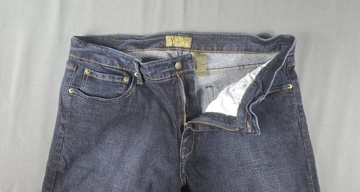 Uban Star Jean Mens 38x30 Blue Dark Wash Straight Leg Relaxed Fit