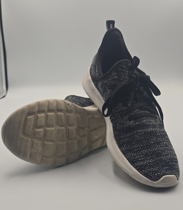 Adidas Cloudfoam Pure DB0694 Womens US 6 Running Shoes Black White Sneakers