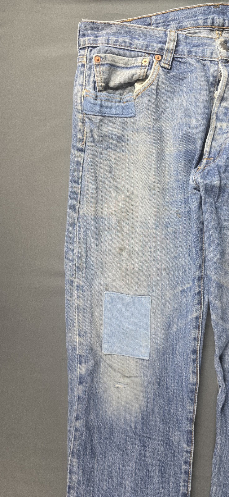 Levis 501 Jeans Mens 36X29 Blue Medium Wash Straight Leg Fit Button Fly Modern