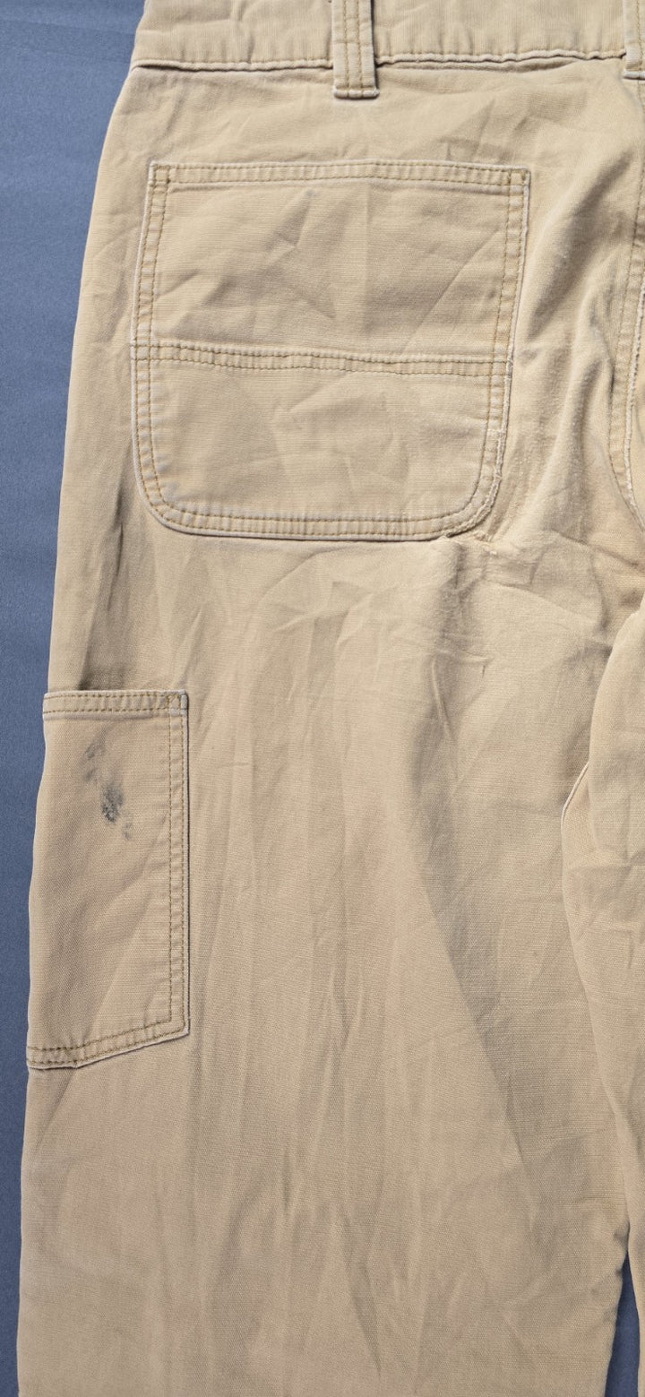 Carhartt Jeans Mens 40x32 Beige Tan Double Knee Straight Leg Relaxe Fit Workwear