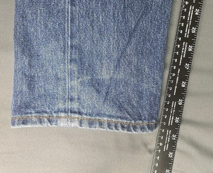 Levi 505 Jeans Mens 33x32 Blue Dark Wash Regular Fit Straight Leg Workwear
