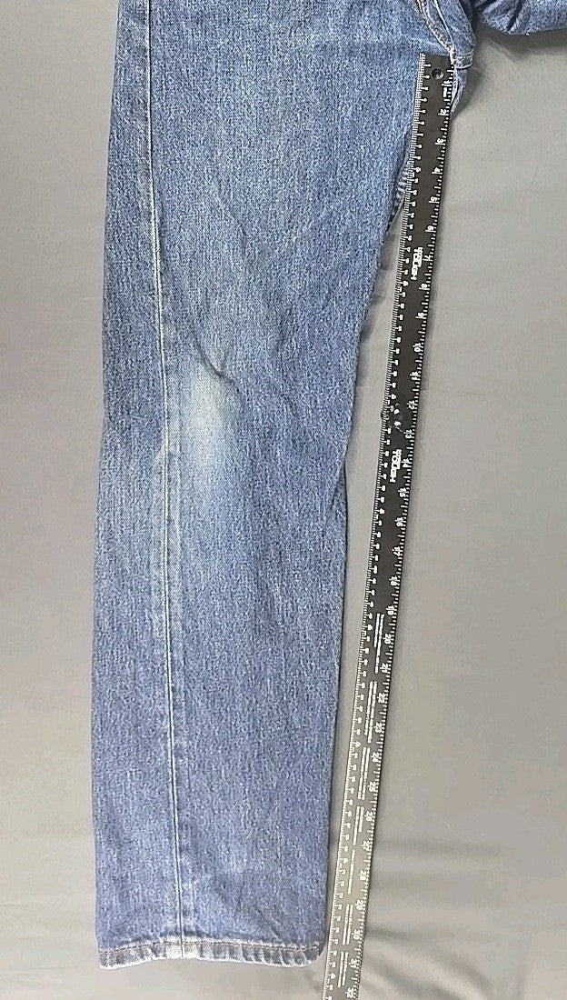 Levi 505 Jeans Mens 33x32 Blue Dark Wash Regular Fit Straight Leg Workwear