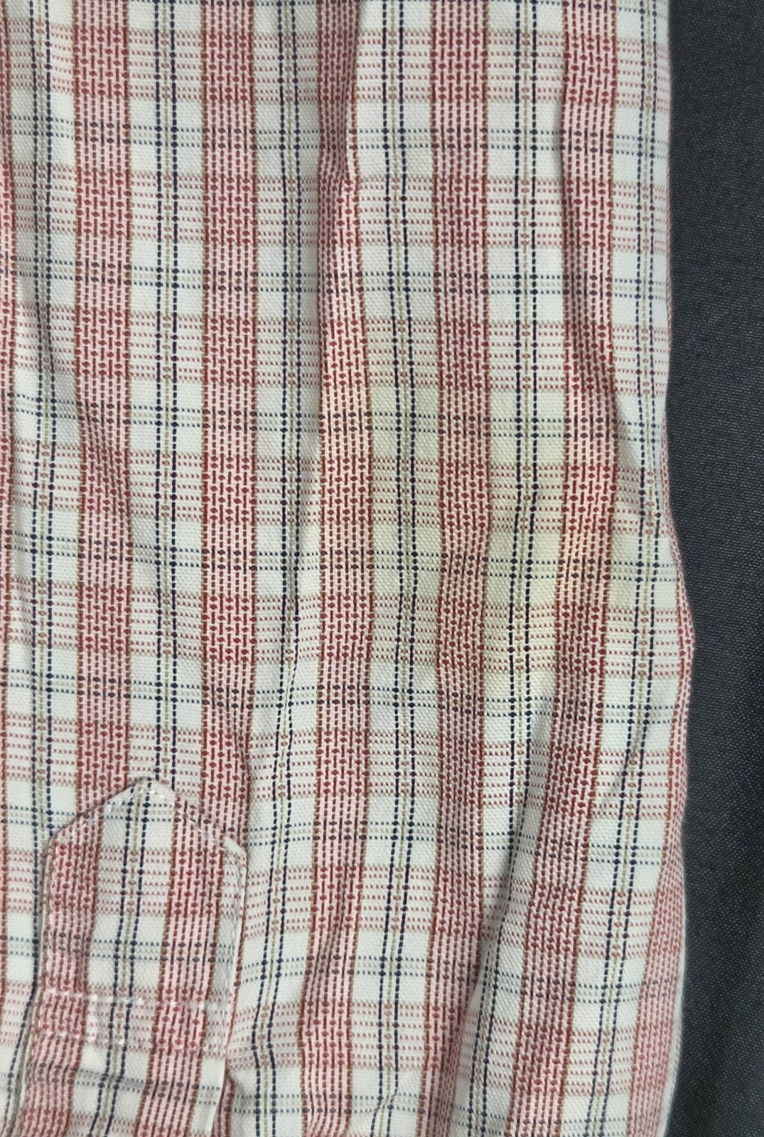 Tommy Hilfiger Mens M Red White Check Long Sleeve Button Down Shirt Cotton