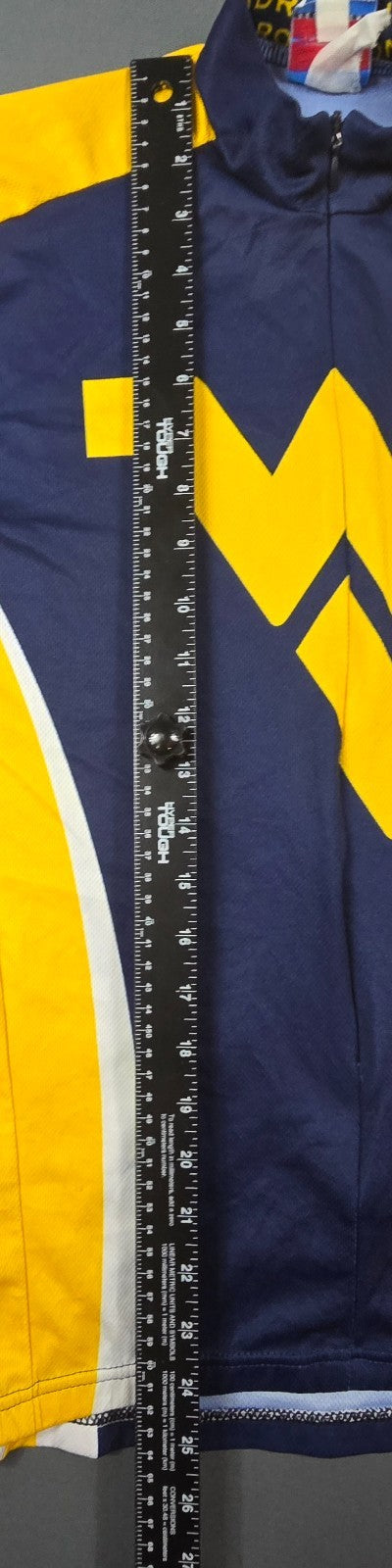 Adrenaline Promotions NCAA West Virginia Mountaineers Cycling Jersey Mens M Blue