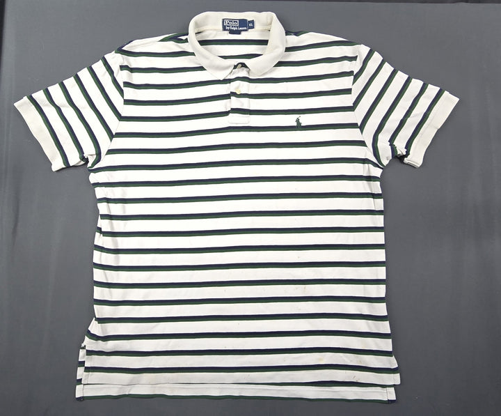 Polo Ralph Lauren Shirt Mens XL Multicolor Stripe Embroidered Logo Short Sleeve