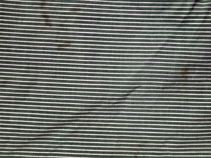 Tommy Hilfiger Mens M Green Stripe Short Sleeve Button Down Shirt Cotton