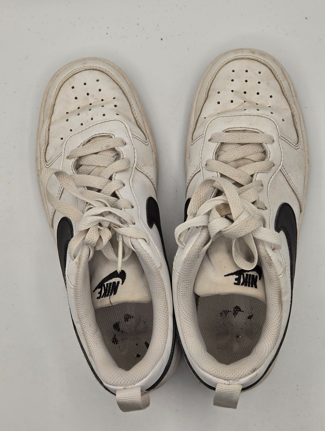 Nike Court Borough Low Recraft DV5456-104 Youth 5 Shoes White Black Sneakers