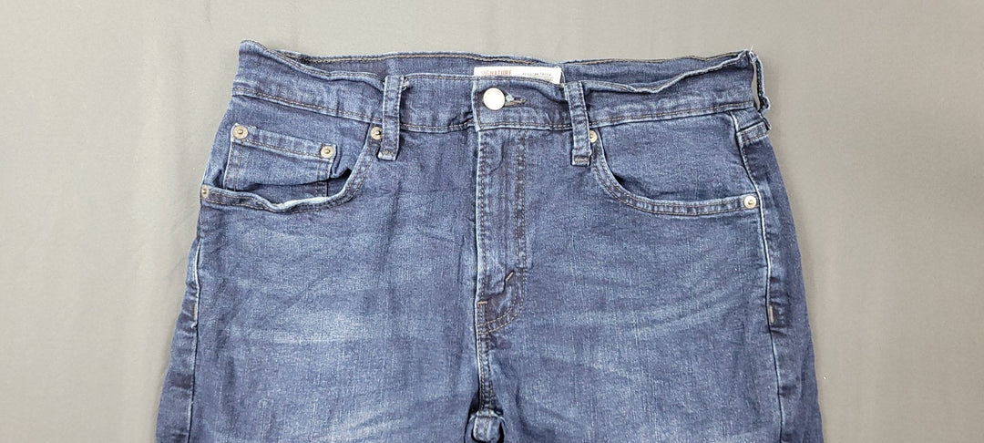 Signature by Levi Strauss &amp; Co. Jeans Mens 30x30 Dark Blue Denim Tapered Leg