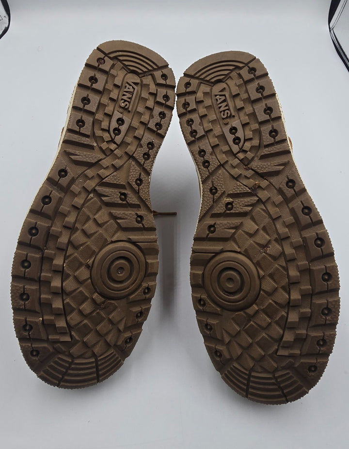 Vans Tyson Hi V8615 Unisex Kids 6 Skateboard Shoes Brown Leather Lace Up Sneaker