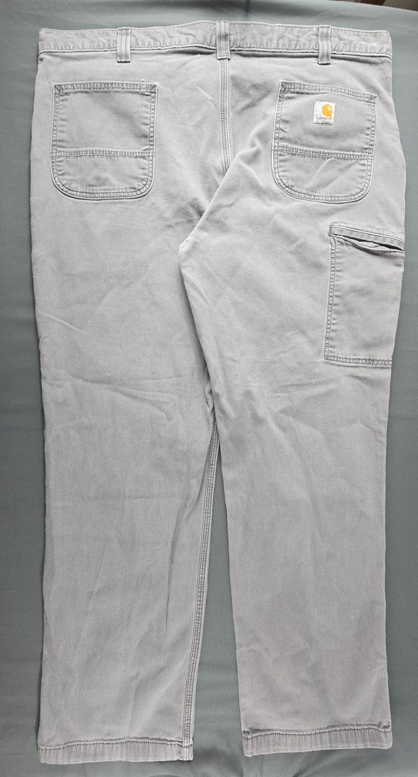 Carhartt Pants Mens 42x32 Grey Relaxed Fit Straight Leg Carpenter Workwear