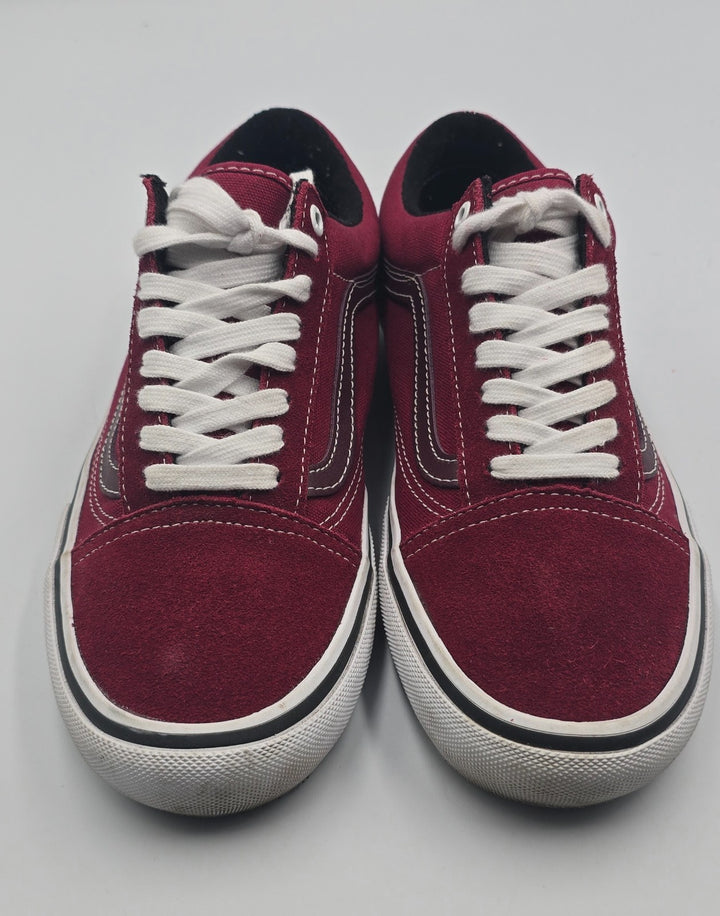 Vans Old Skool Pro 508357 Mens 7 Skateboard Shoes Rumba Red Suede Sneaker