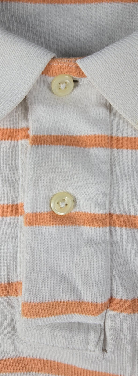 Polo Ralph Lauren Shirt Mens L White Orange Stripe Embroidered Logo Short Sleeve