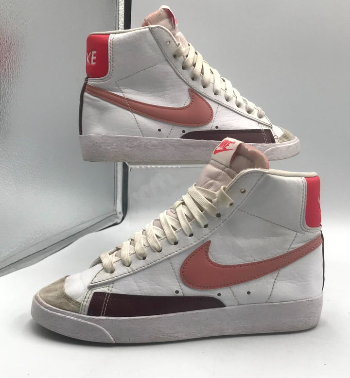 Nike Blazer Mid 77 Next Nature Sneaker Unisex White Leather Lace Up Shoes - 5.5