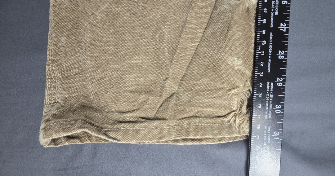 Carhartt FR Jeans Mens 36x32 Beige Original Fit Straight Leg Carpenter Workwear
