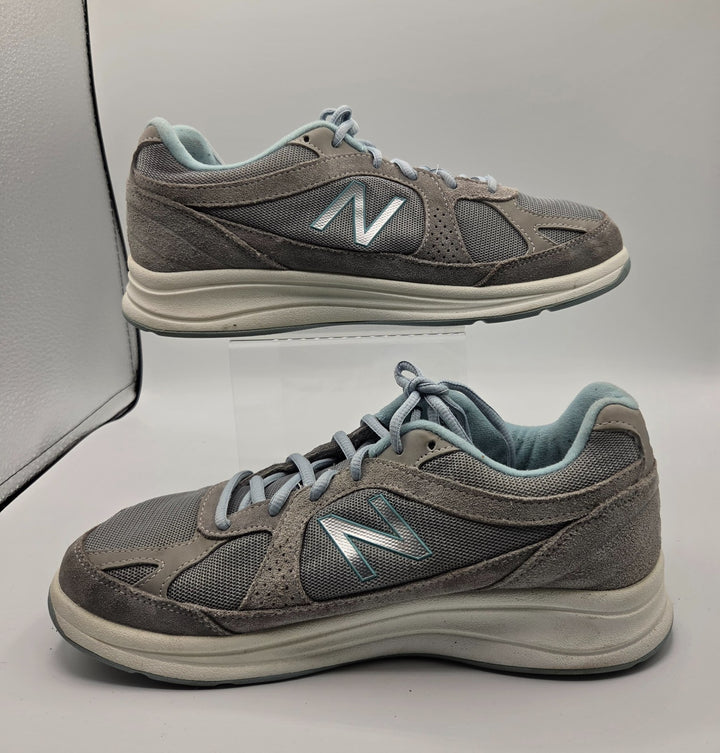 New Balance 877v1 WW877SB Womens 9 B Walking Shoes Silver Athletic Sneakers