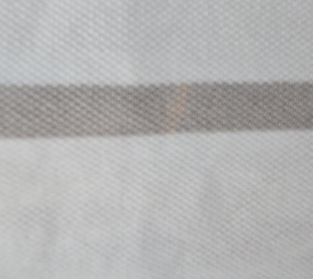Polo Ralph Lauren Shirt Mens L White Gray Stripe Embroidered Logo Short Sleeve