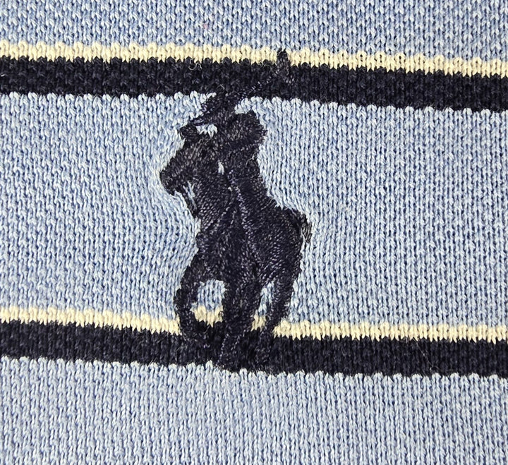 Polo Golf Ralph Lauren Shirt Mens XL Blue White Stripe Embroidered Logo Pima