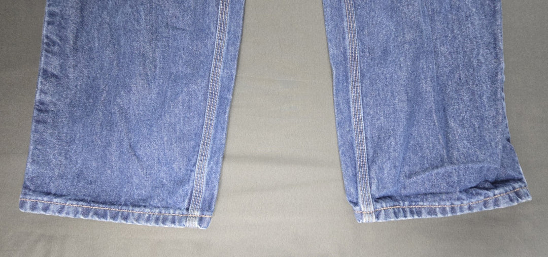 Carhartt FR Jeans Womens 2x32 Blue Medium Wash Regular Fit Straight Leg Workwear