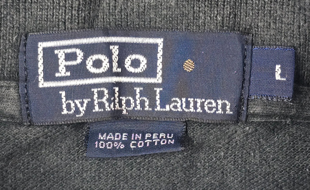 Vintage Polo Ralph Lauren Polo Shirt Mens Large Cotton Striped Side Slits Golf