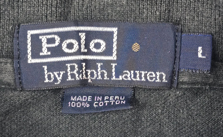 Vintage Polo Ralph Lauren Polo Shirt Mens Large Cotton Striped Side Slits Golf
