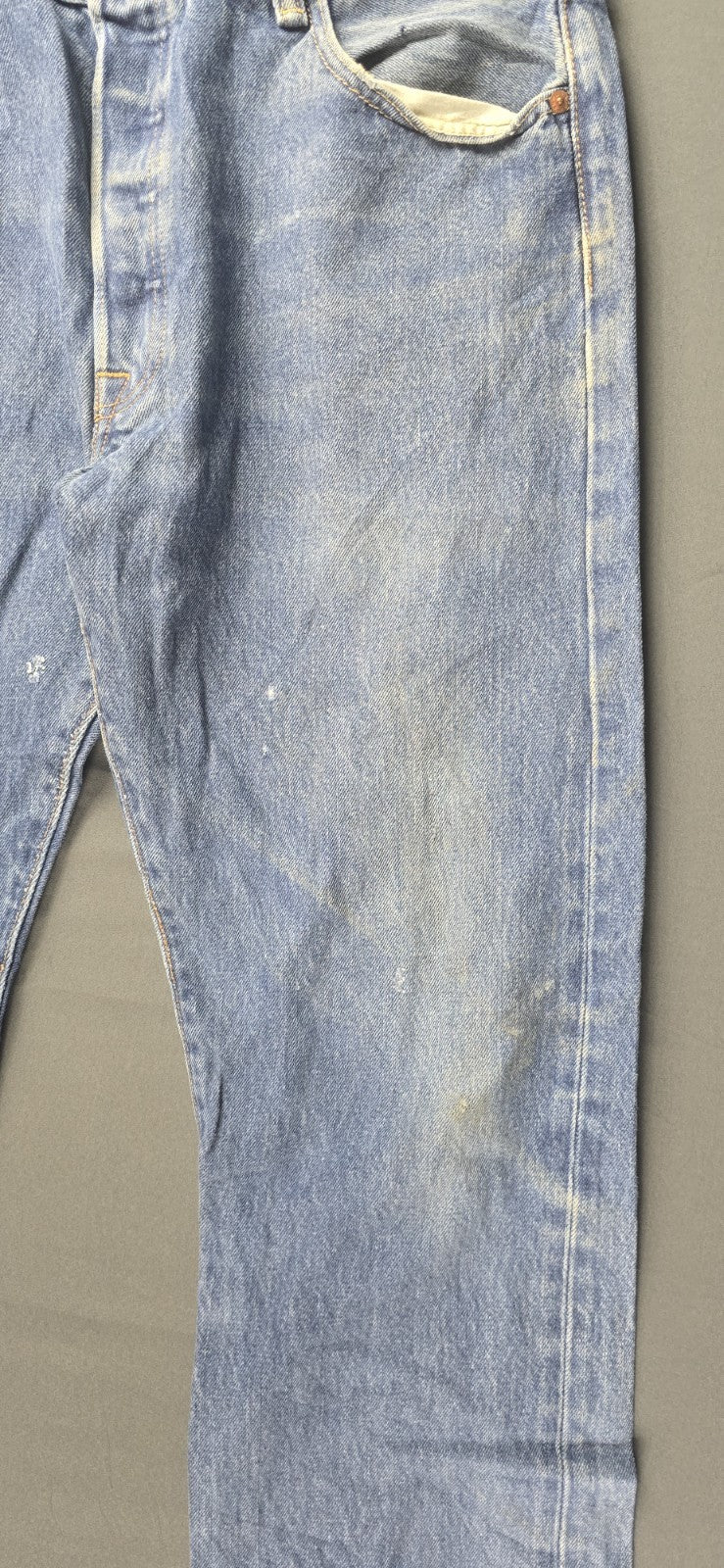 Levis 501 Jeans Mens 36X29 Blue Medium Wash Straight Leg Fit Button Fly Modern