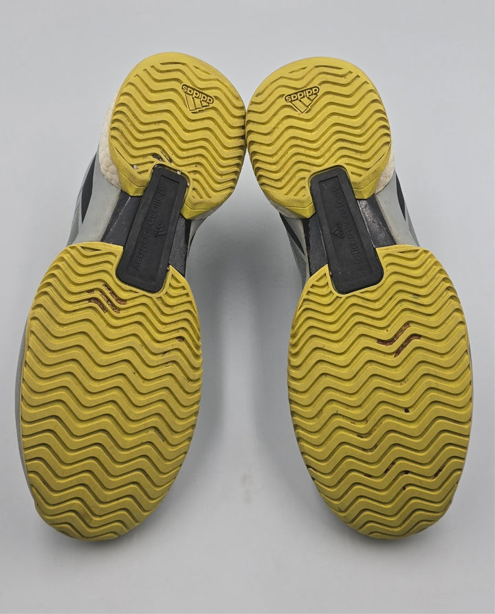 Adidas Stella McCartney Barricade Boost Womens 8.5 Halo Blue Yellow Tennis Shoes