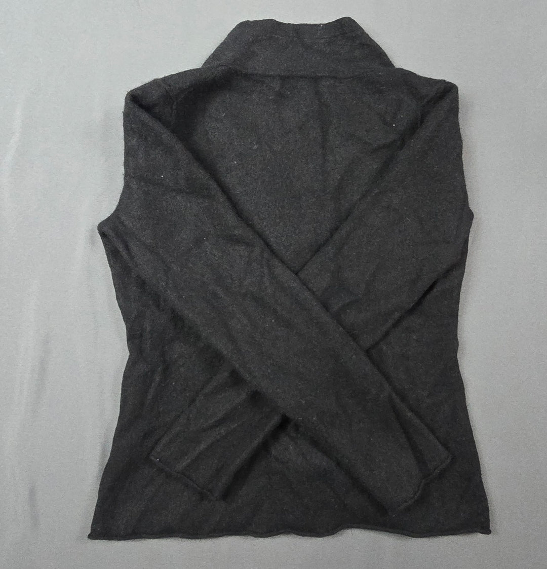 Banana Republic Cardigan Sweater Womens Medium Black Cotton Cashmere Button Fron