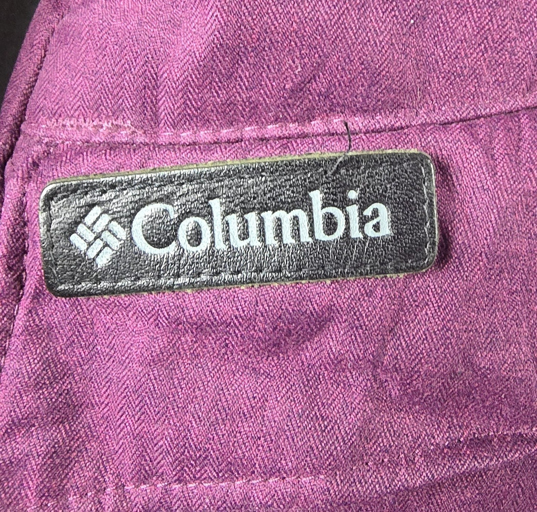 Columbia Jacket Womens Small Purple Full Zip Hooded Logo Parka Puffer Coat