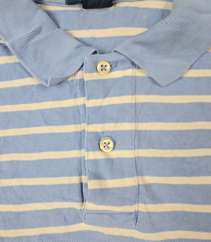 Polo Ralph Lauren Polo Shirt Men XL Blue Cotton Striped Performance Golf Tennis