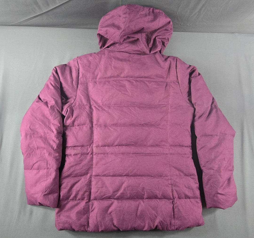Columbia Jacket Womens Small Purple Full Zip Hooded Logo Parka Puffer Coat