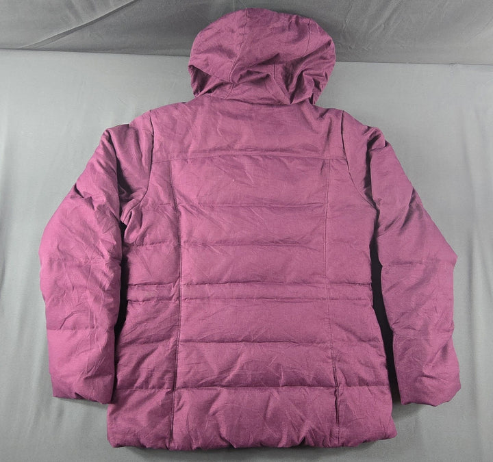Columbia Jacket Womens Small Purple Full Zip Hooded Logo Parka Puffer Coat