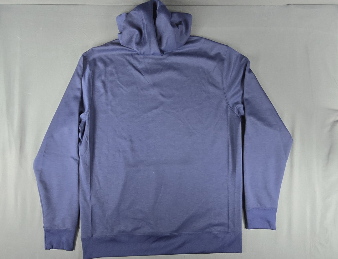 FILA Sweater Mens M Navy Blue Spellout Logo Fleece Pullover Sweatshirt Hoodie