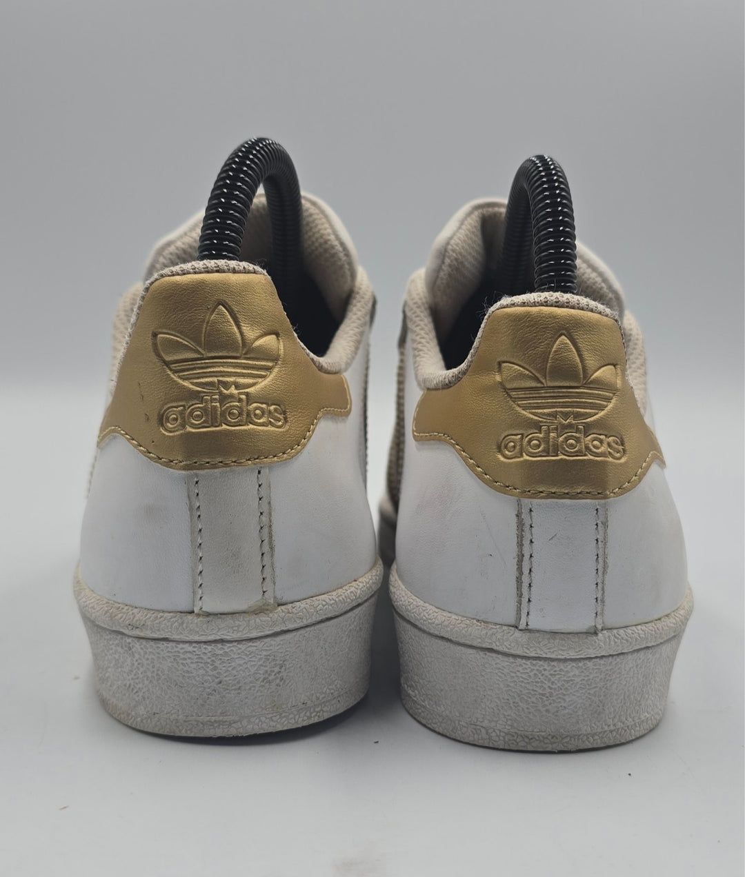 Adidas Superstar B39402 Sneakers Youth 4 White Metallic Gold Leather Classic
