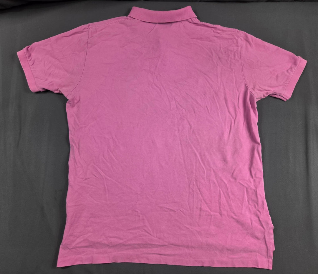 Polo Ralph Lauren Polo Shirt Mens 2XL Pink Pique Cotton High Low Hem Performance