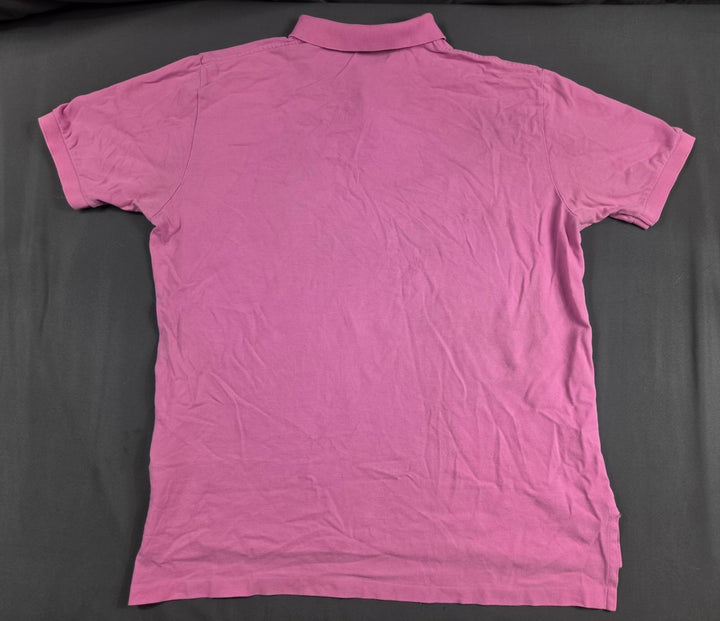 Polo Ralph Lauren Polo Shirt Mens 2XL Pink Pique Cotton High Low Hem Performance