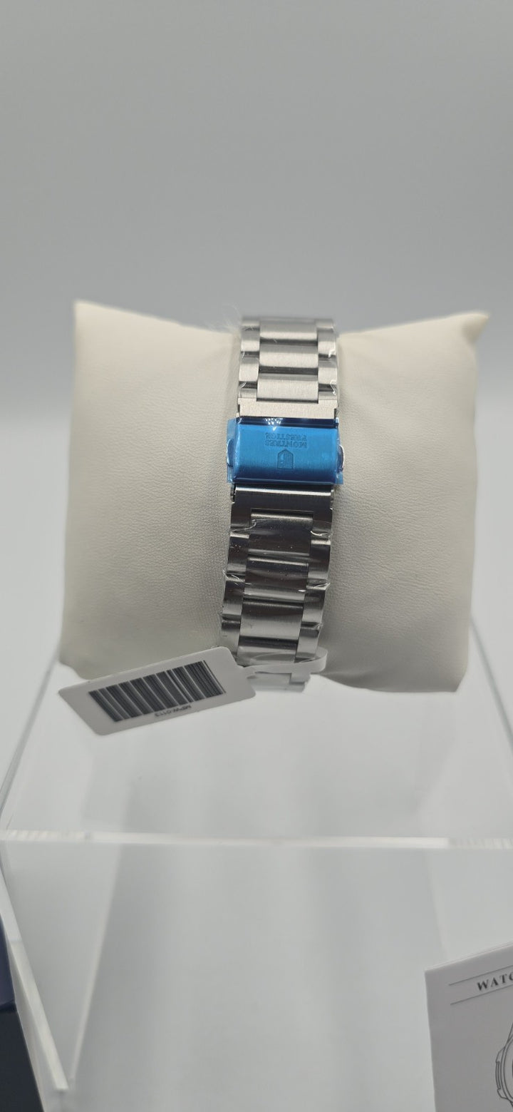 Montres Prestige x invicta 42mm Analog Silver StainlessSteel Bracelet Watch Blue