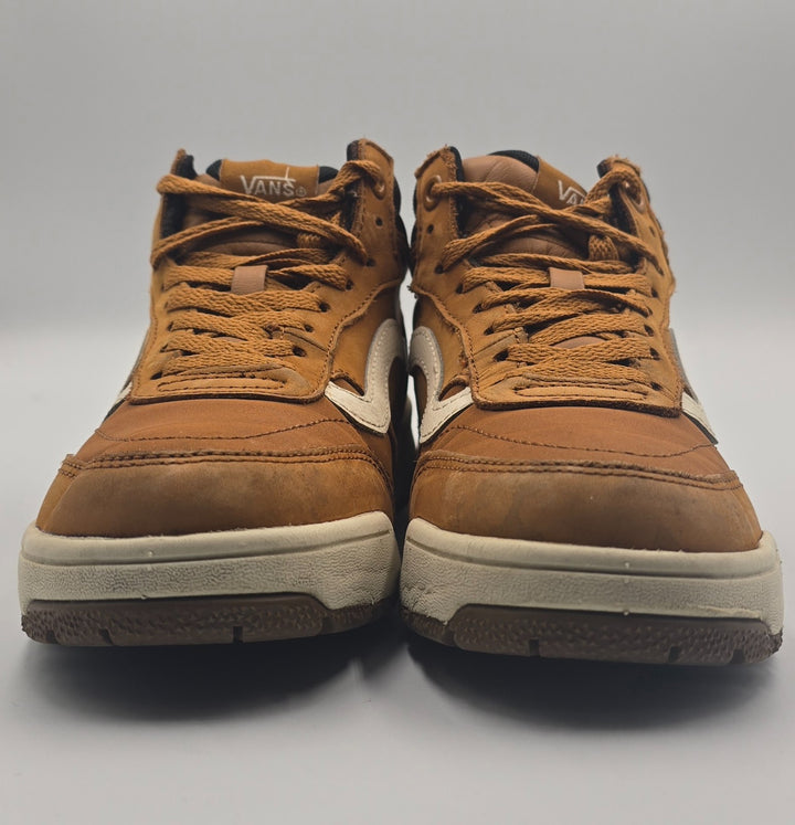Vans Tyson Hi V8615 Unisex Kids 6 Skateboard Shoes Brown Leather Lace Up Sneaker