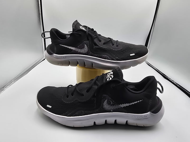 Nike Flex Run 2021 CW3408-002 Mens 11 Workout Running Shoes Black White Sneakers