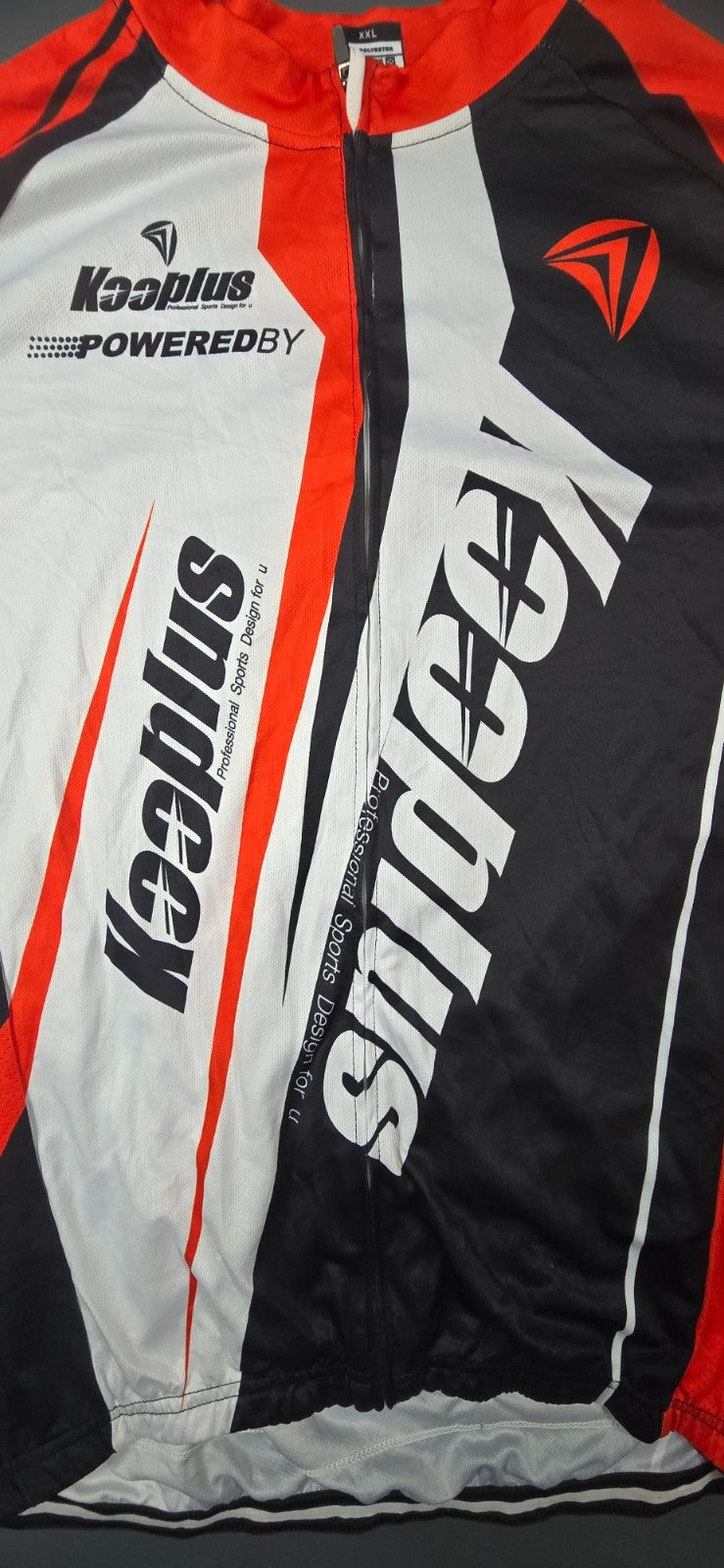Kooplus Cycling Jersey Mens 2XL Multicolor Graphic Lined Raglan Sleeve Full Zip