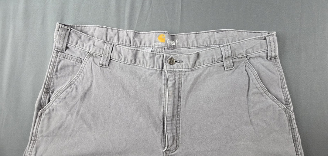 Carhartt Pants Mens 42x32 Grey Relaxed Fit Straight Leg Carpenter Workwear