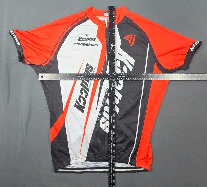 Kooplus Cycling Jersey Mens 2XL Multicolor Graphic Lined Raglan Sleeve Full Zip