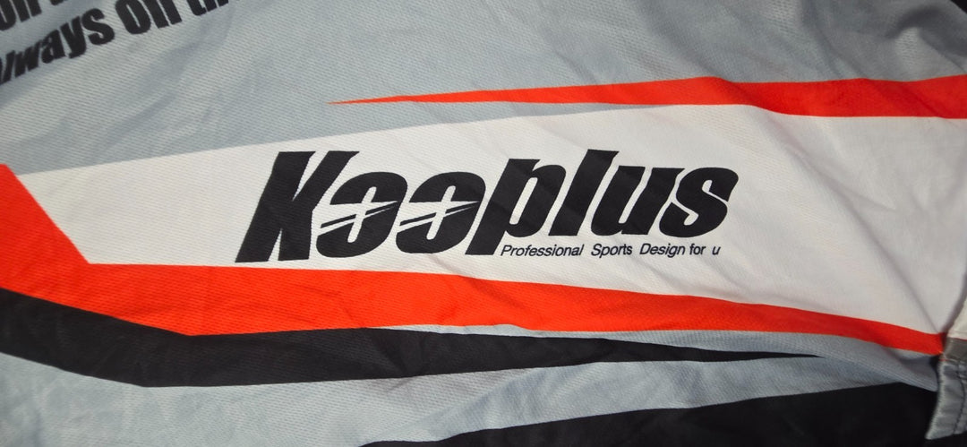 Kooplus Cycling Jersey Mens 2XL Multicolor Graphic Lined Raglan Sleeve Full Zip