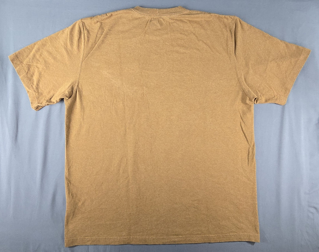 Carhartt Shirt Men’s K87 XL Washed Brown Logo Loose Fit Short Sleeve Pocket