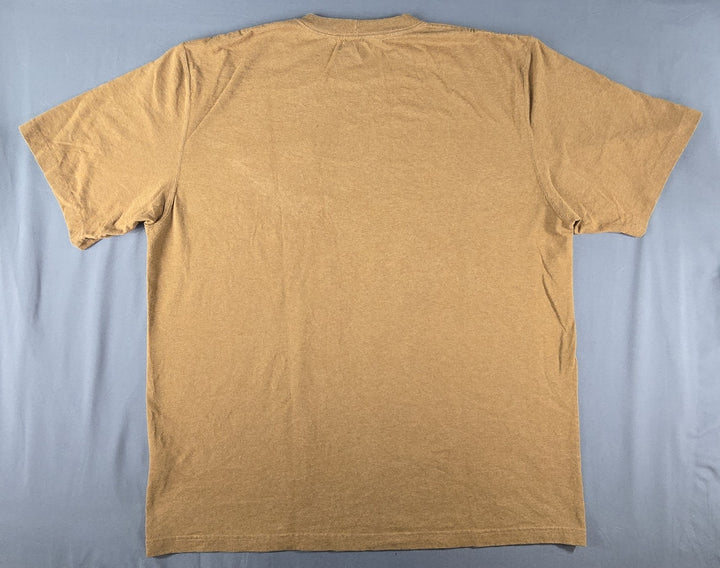 Carhartt Shirt Men’s K87 XL Washed Brown Logo Loose Fit Short Sleeve Pocket