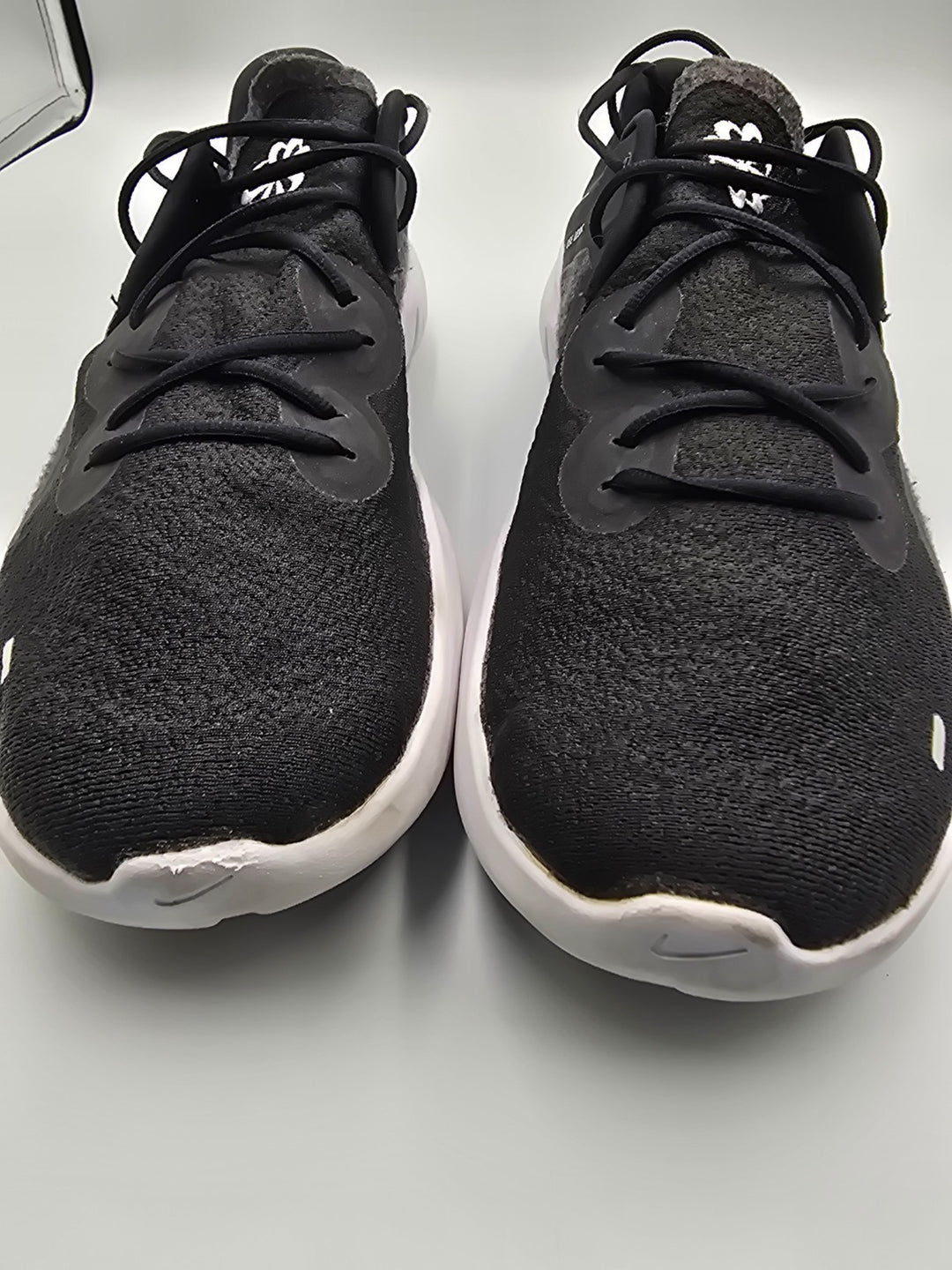Nike Flex Run 2021 CW3408-002 Mens 11 Workout Running Shoes Black White Sneakers