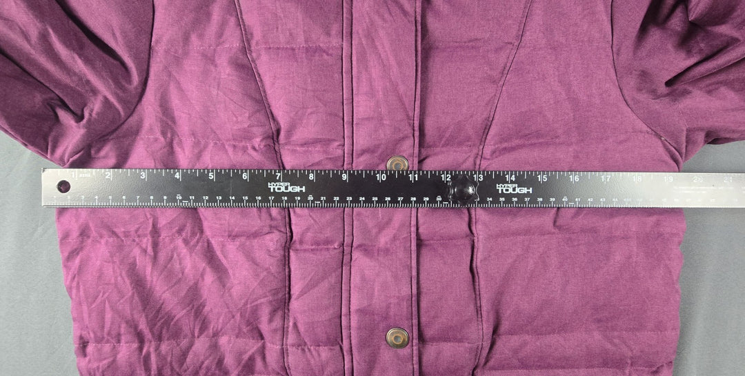 Columbia Jacket Womens Small Purple Full Zip Hooded Logo Parka Puffer Coat