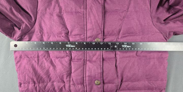 Columbia Jacket Womens Small Purple Full Zip Hooded Logo Parka Puffer Coat