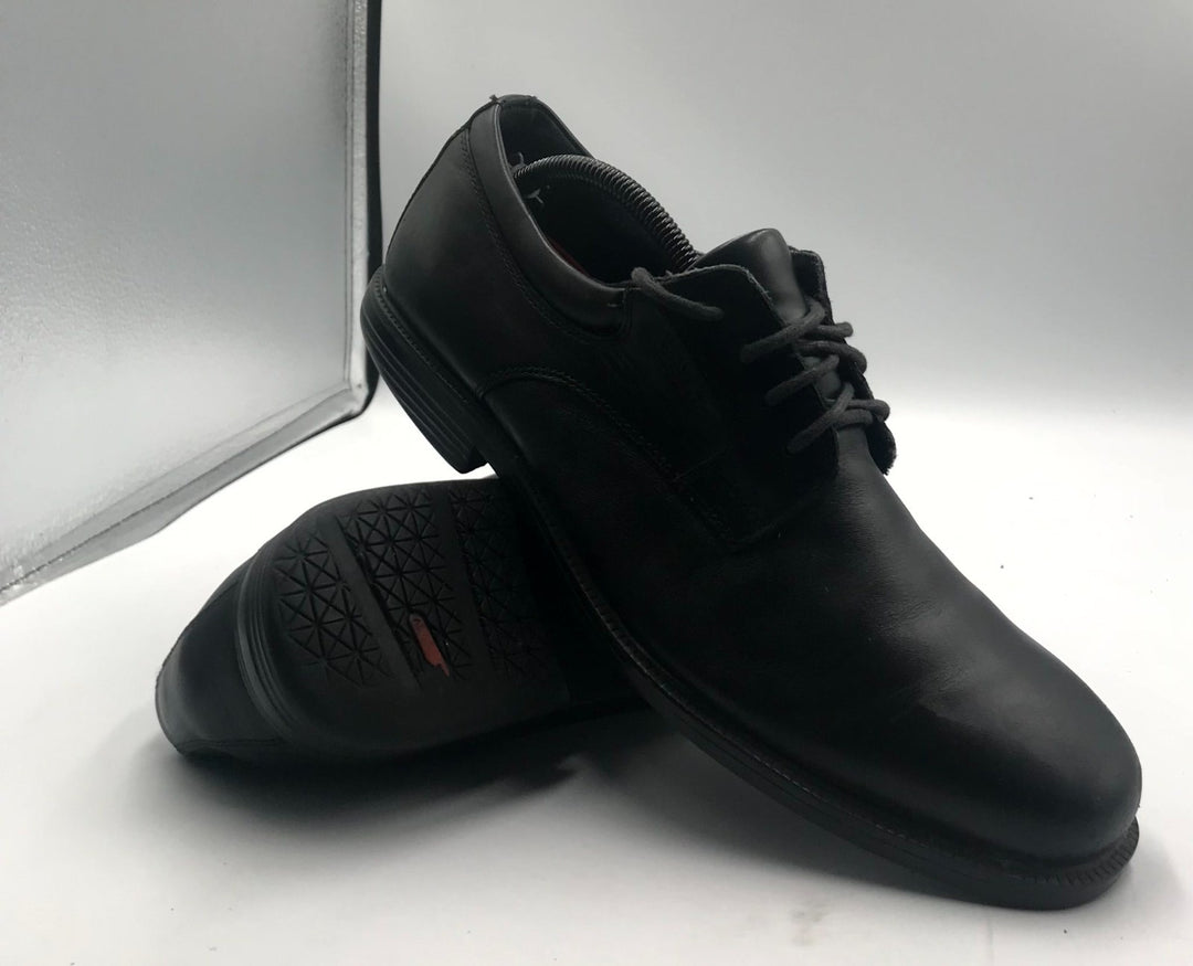 Rockport Charles Plain Toe Oxford Shoes Men Black Leather Lace Up Low Top - 10.5